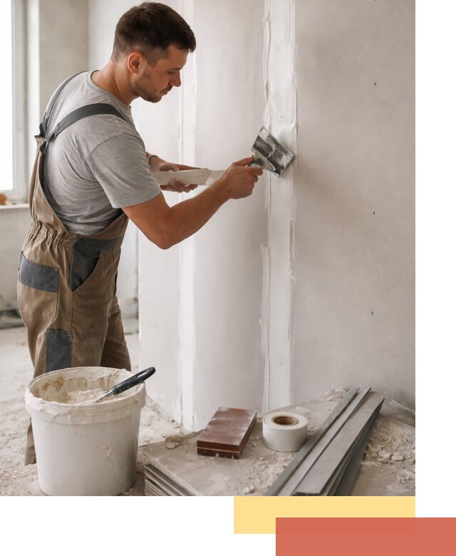 Шпаклевка перегородок из гипсокартона в Курске качественно и быстро