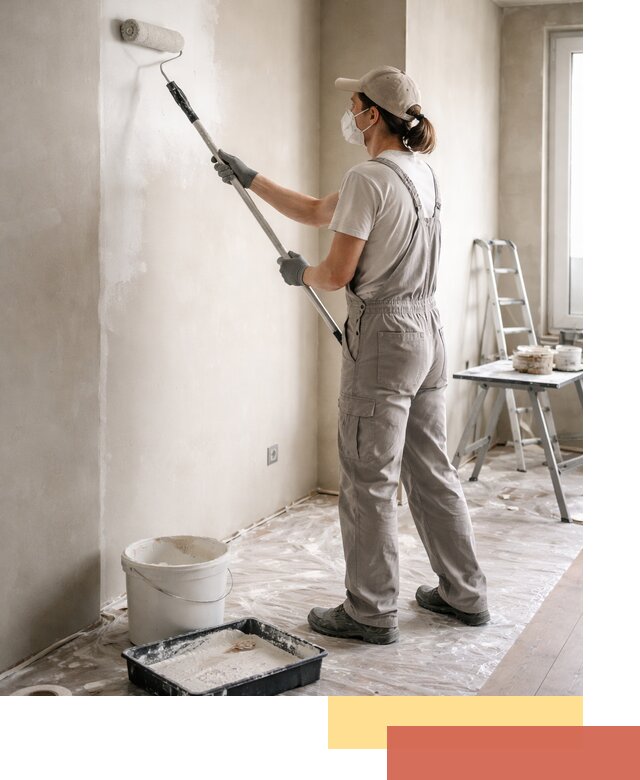 Покраска перегородок из гипсокартона в Курске качественно и недорого