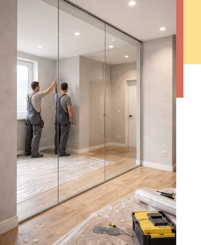 Безрамные стеклянные перегородки в Курске — монтаж от 9903 руб. | ОТДЕЛОЧНИК-Кус