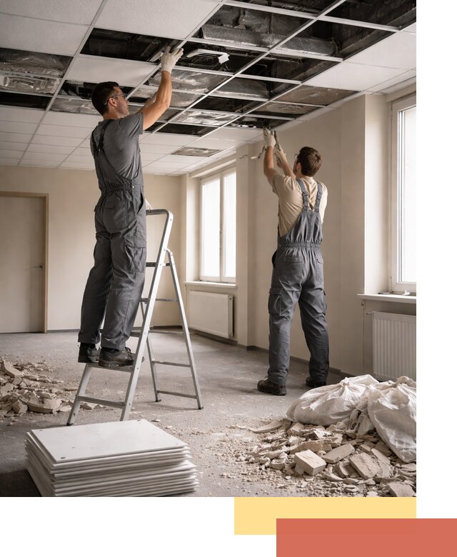 Демонтаж потолков Армстронг профессионально в Курске