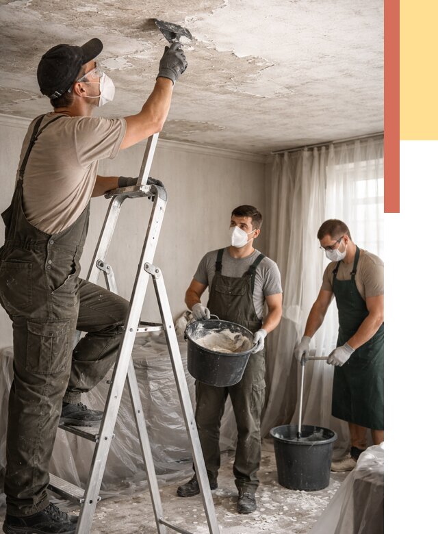 Удаление побелки с потолка в Курске от 2606 руб. быстро и недорого | ОТДЕЛОЧНИК-Кус