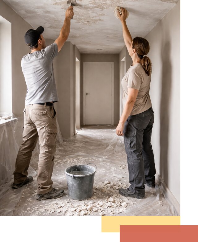 Удаление побелки с потолка в Курске — быстро и аккуратно