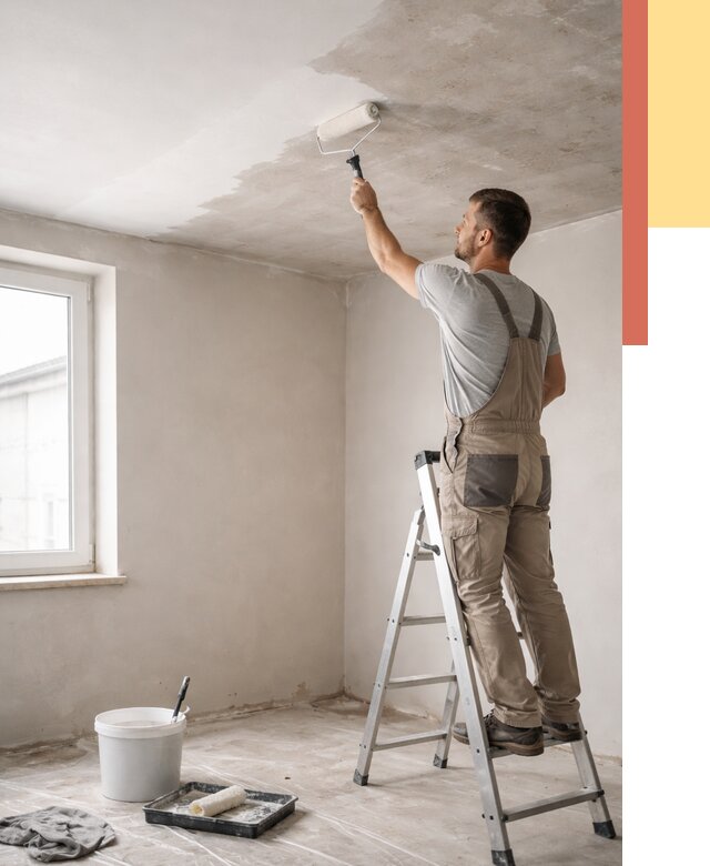 Грунтовка потолка в Курске от 2606 руб. — быстро и недорого | ОТДЕЛОЧНИК-Кус