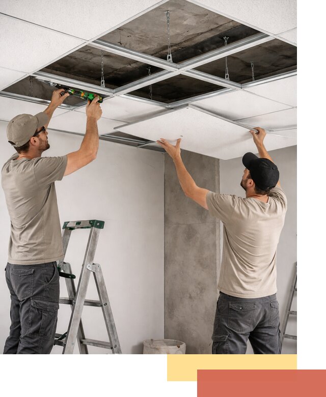 Монтаж потолка Армстронг под ключ в Курске