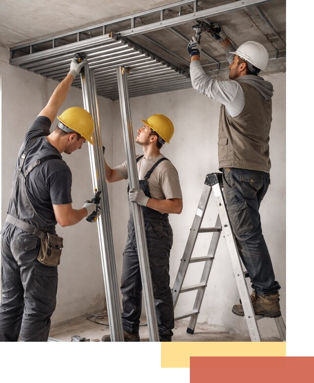 Монтаж реечного потолка под ключ в Курске