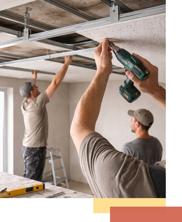 Монтаж акустического потолка в Курске под ключ