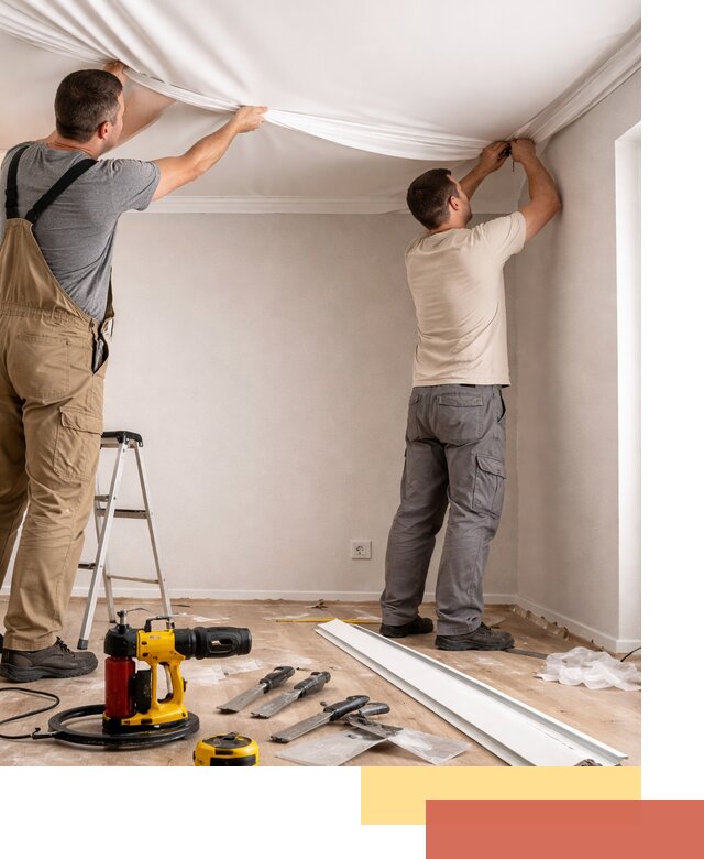 Монтаж ПВХ натяжного потолка в Курске качественно и быстро