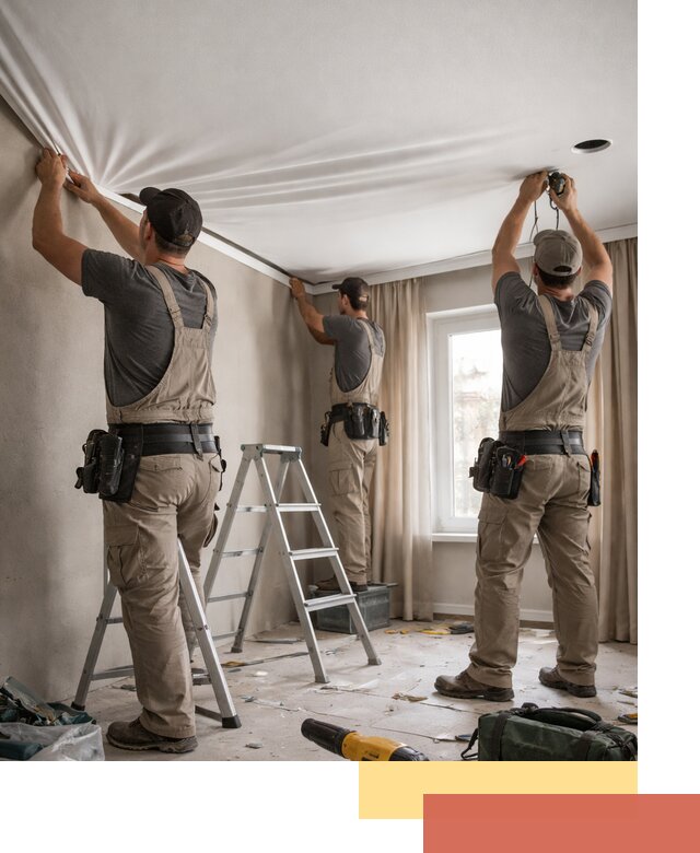 Монтаж матового натяжного потолка в Курске качественно и быстро