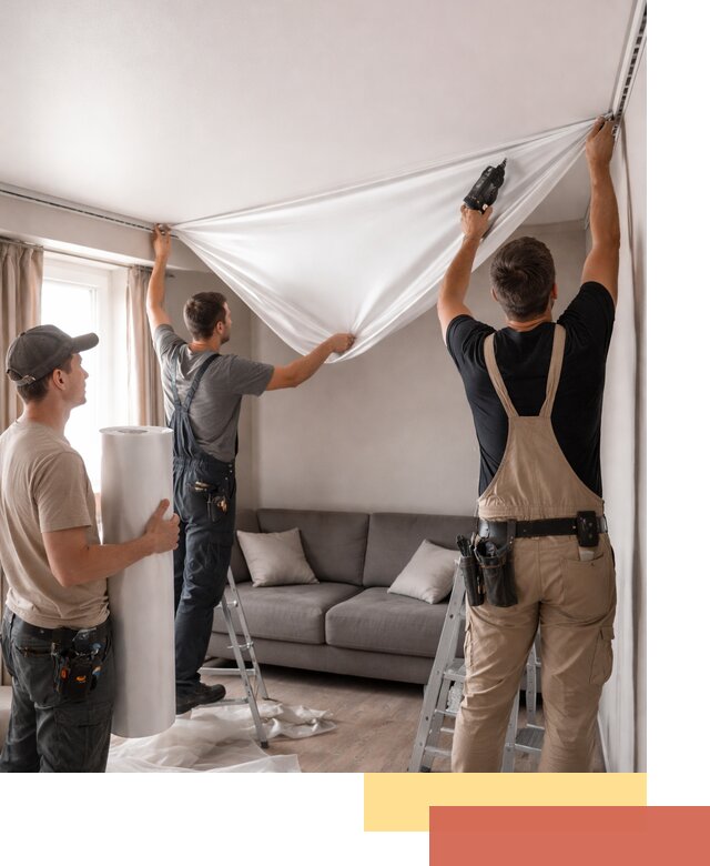 Монтаж сатинового натяжного потолка в Курске качественно и быстро