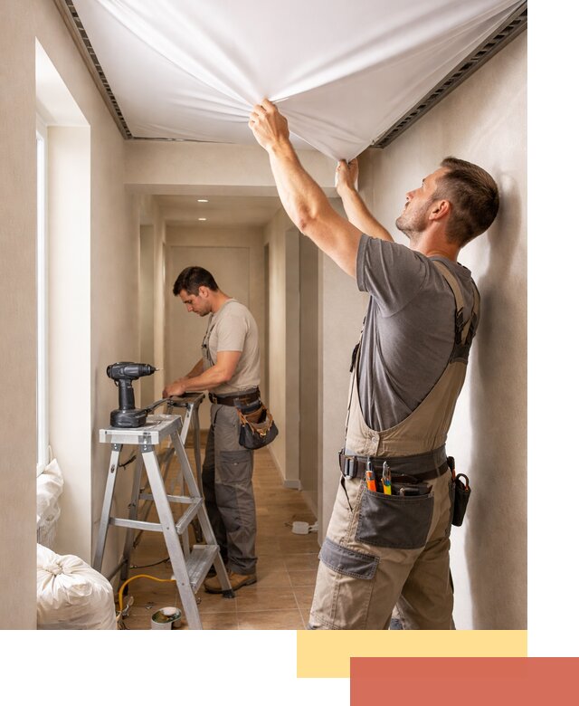 Монтаж натяжного потолка в прихожей в Курске