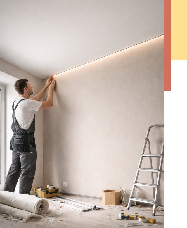 Теневые натяжные потолки в Курске от 8548 руб. под ключ | ОТДЕЛОЧНИК-Кус