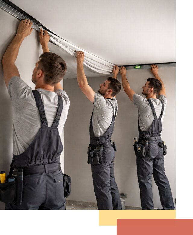 Теневые натяжные потолки в Курске: монтаж и отделка быстро и качественно