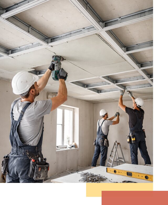 Кессонный потолок из гипсокартона под ключ в Курске