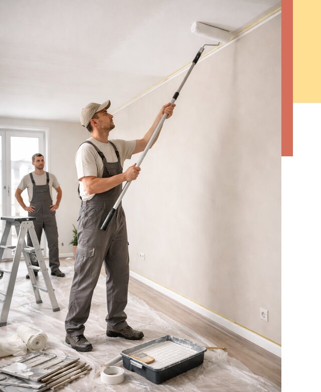 Покраска потолка из гипсокартона в Курске от 4691 руб./м2 — услуги под ключ | ОТДЕЛОЧНИК-Кус