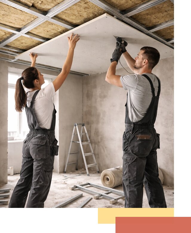 Звукоизоляция потолка из ГКЛ в Курске профессионально и надежно