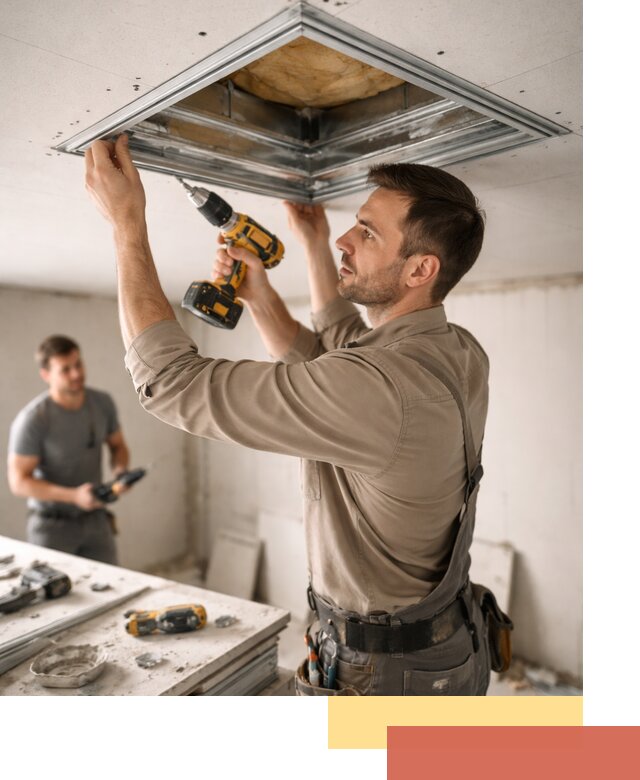 Монтаж люка в потолок из ГКЛ в Курске