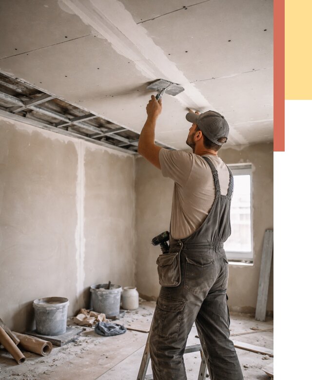 Ремонт потолка из гипсокартона в Курске от 678 руб./м² — быстро и недорого | ОТДЕЛОЧНИК-Кус