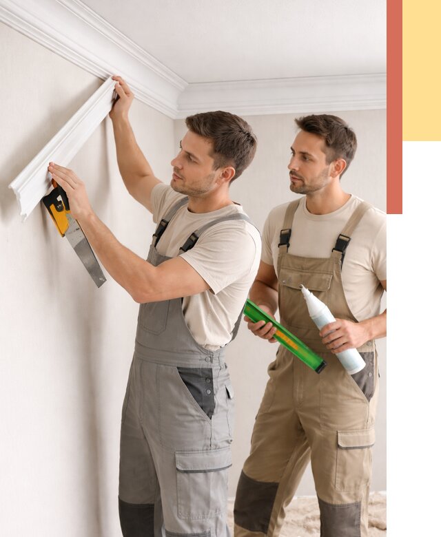 Монтаж потолочного плинтуса в Курске от 2398 руб. — быстро и недорого | ОТДЕЛОЧНИК-Кус