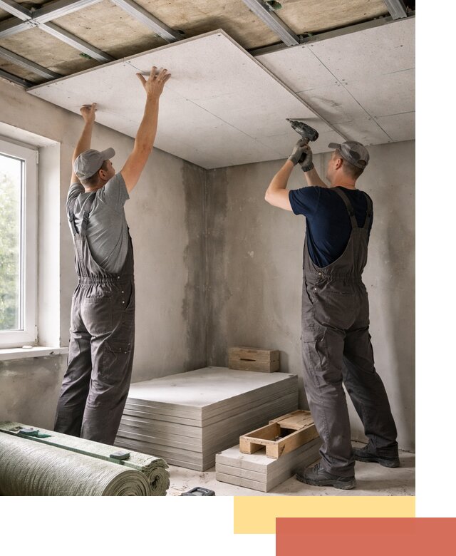 Шумоизоляция потолка панелями ЗИПС в Курске